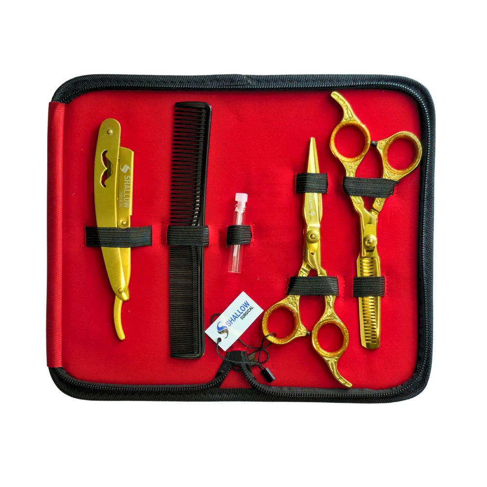 Kit de Barbería “Imperial Gold” – Edición de Lujo con Grabado Artístico