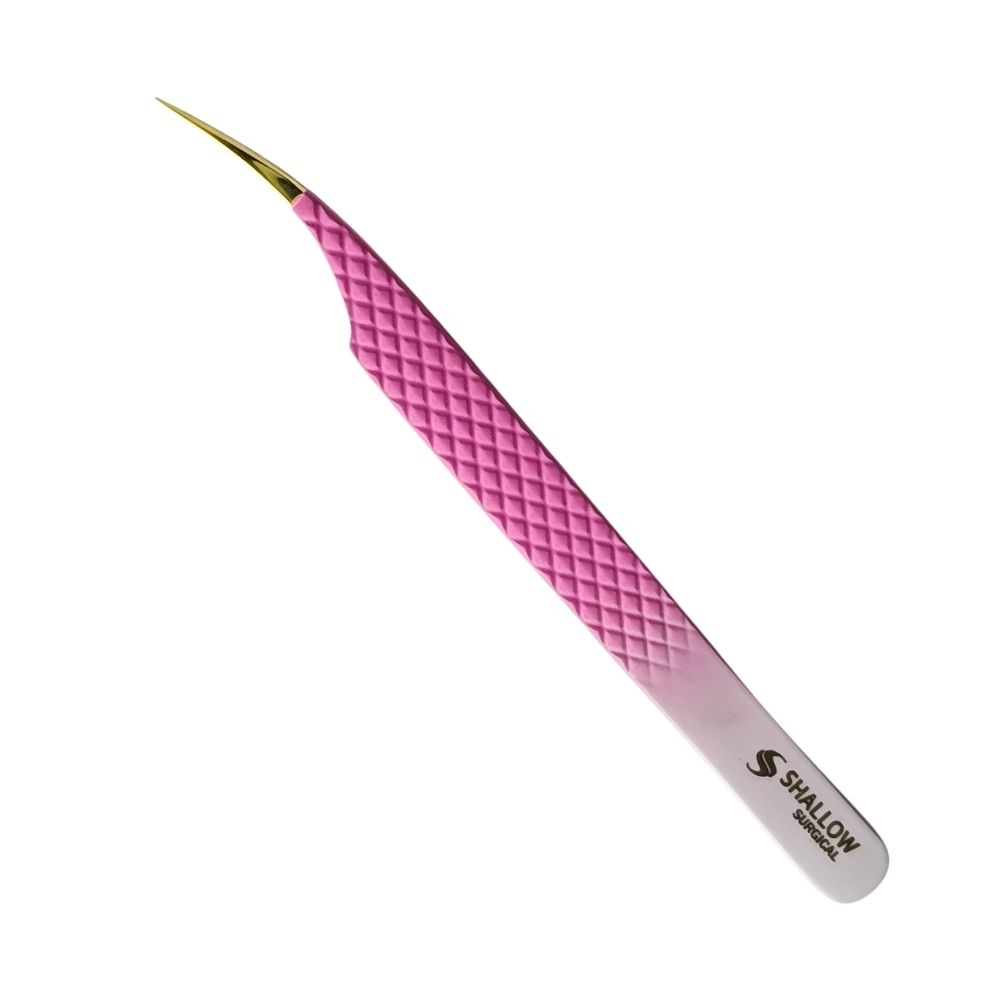 Set de 5 Pinzas con Punta de Fibra para Extensiones de Pestañas - Edición Rosa Diamante - Image 6