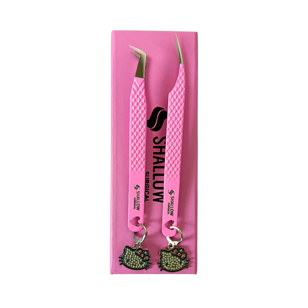 Set de 2 Pinzas Premium Rosa Pastel con Charms de Lujo – Edición Shallow Surgical - Image 2