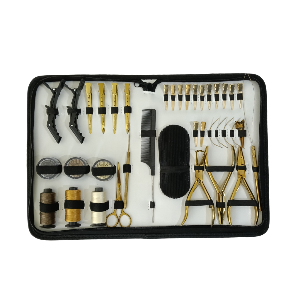 Máster Kit Profesional de 38 Piezas para Extensiones de Cabello – Edición Completa Shallow Surgical