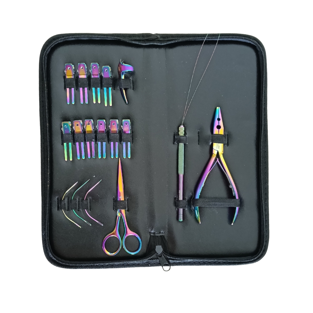 Kit Profesional de 17 Piezas para Extensiones de Cabello – Edición Premium Shallo Surgicals